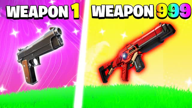 MEGA MEME GUN GAME ONE SHOT — Fortnite Creative map cover art