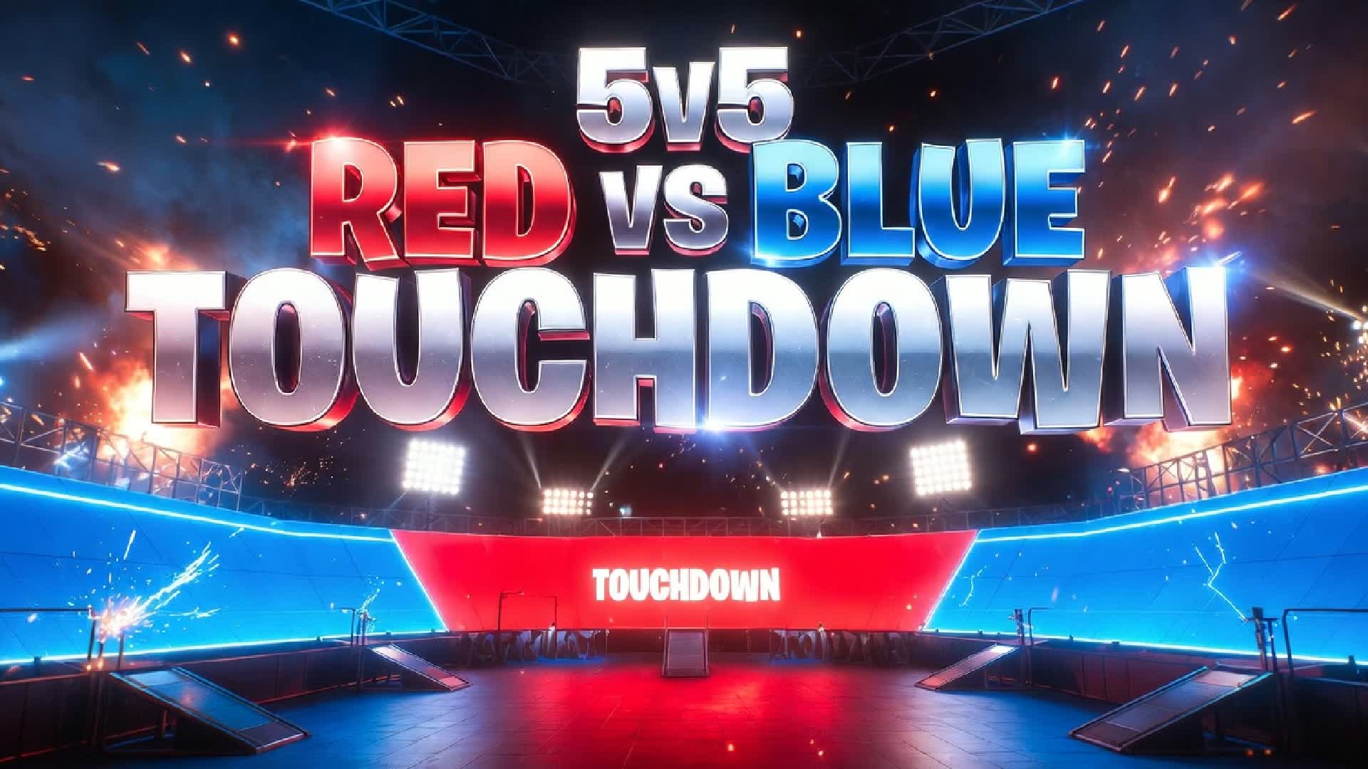 5v5 RED vs BLUE TOUCHDOWN WAR — Fortnite Creative map