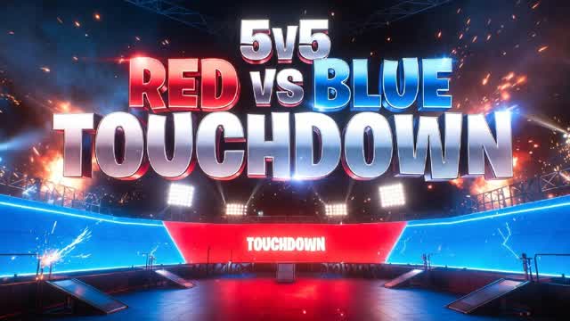 5v5 RED vs BLUE TOUCHDOWN WAR — Fortnite Creative map