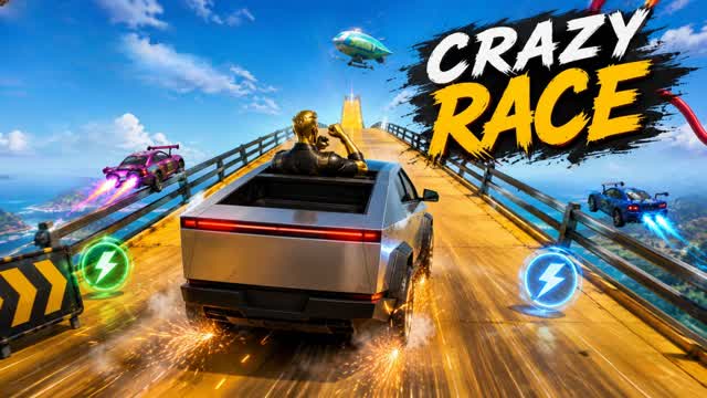 CRAZY RACE — Fortnite Creative map