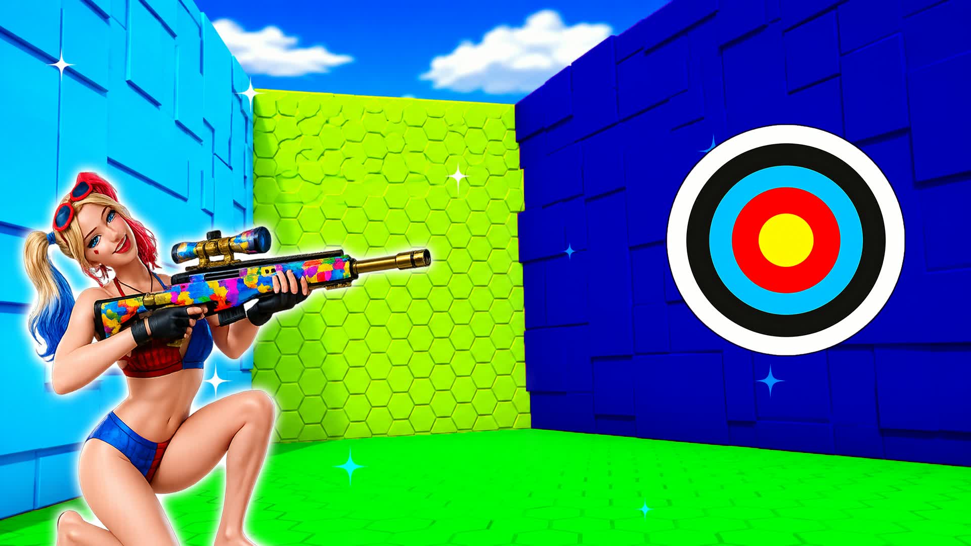 UNC SUPER FUTURE TRICKSHOT PARKOUR — Fortnite Creative map