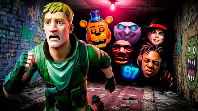 ESCAPE ALL MEME [HORROR] — Fortnite Creative map