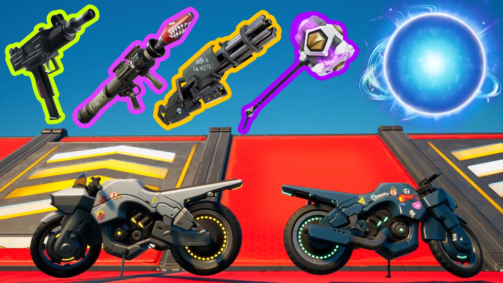 🏍️ SPORTBIKES MYTHIC DESERT FFA ⭐ — Fortnite Creative map