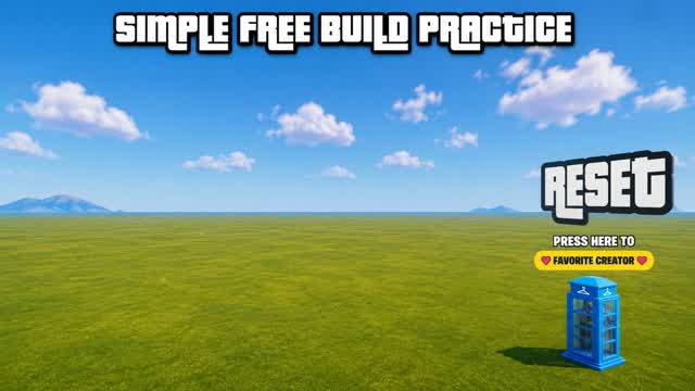SIMPLE FREE BUILD PRACTICE — Fortnite Creative map cover art