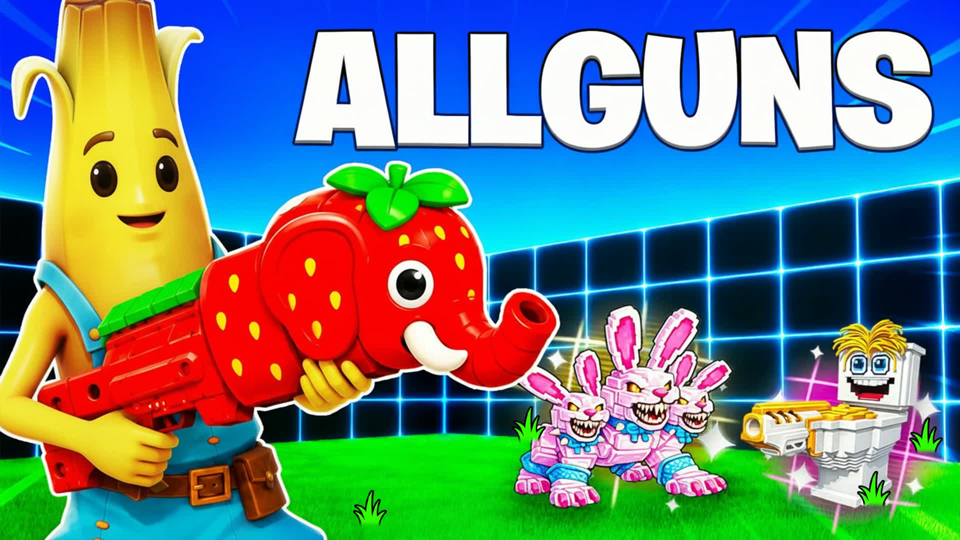 BRAINROT 1V1 FFA - ALL GUN & VEHICLE โ Fortnite Creative map