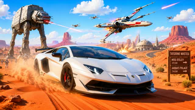 SUPER CAR DRIVE FREE FOR ALL 🏜️🚗 — Fortnite Creative map