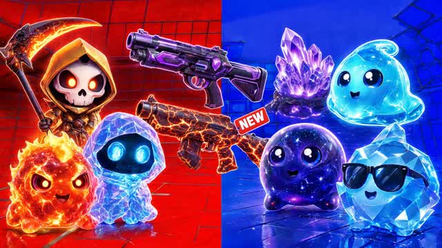 RED VS BLUE FFA CUP 🔴🔵 — Fortnite Creative map cover art