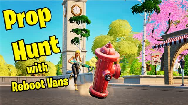 Tilted Towers Rebooted Prop Hunt — Fortnite Creative map cover art