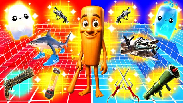BRAINROT RED VS BLUE 🔴🔵 — Fortnite Creative map cover art