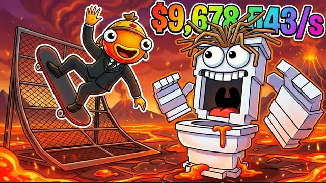 Skate For Brainrots [TYCOON] — Fortnite Creative map cover art