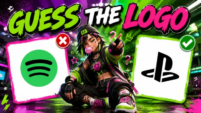GUESS LOGO 🔎 PARKOUR OBBY — Fortnite Creative map cover art