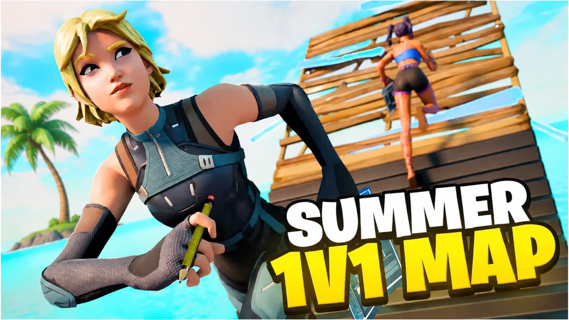 🏝️SUMMER 1VS1 🏖️ — Fortnite Creative map