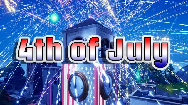Fourth of July Zone Wars - 4th of July — Fortnite Creative map cover art