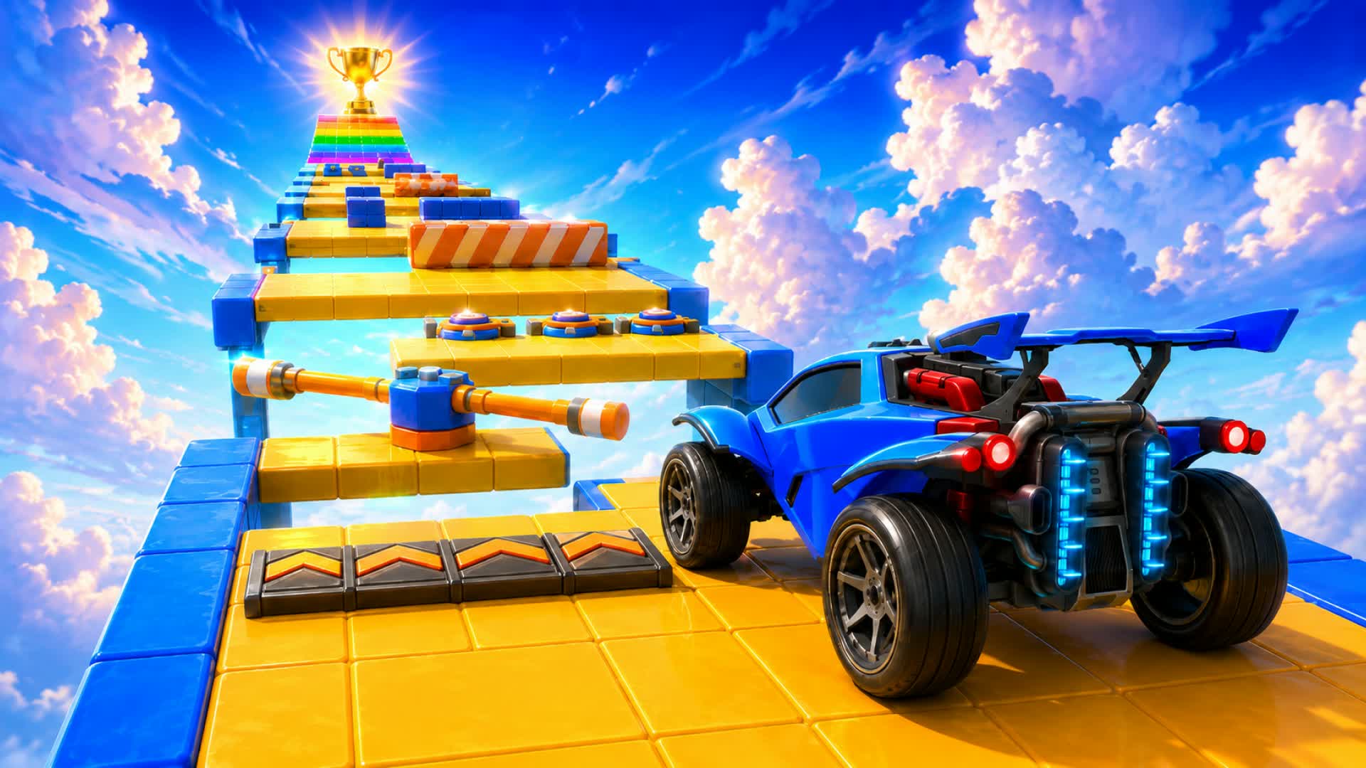 🚗 CAR PARKOUR 🌈 — Fortnite Creative map