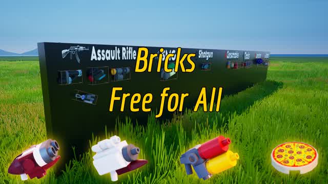 Free For all in Bricks — Fortnite Creative map cover art