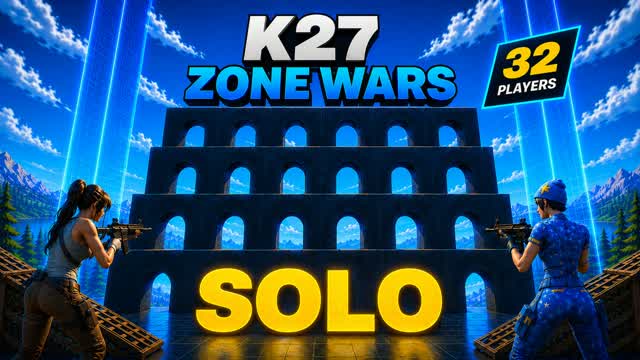 K27 ZONE WARS (32 PLAYERS) 🔥 — Fortnite Creative map cover art