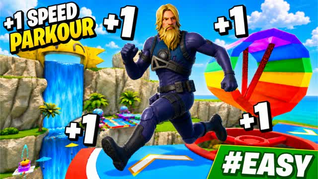 +1 Speed Parkour — Fortnite Creative map cover art