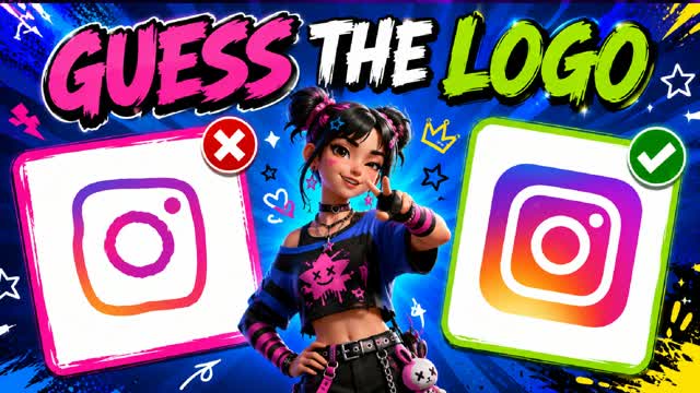 GUESS LOGO 🔎 PARKOUR OBBY — Fortnite Creative map
