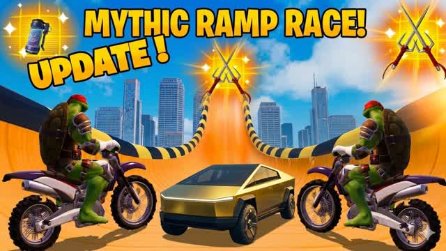 🔥MYTHIC RAMP RACE — Fortnite Creative map cover art