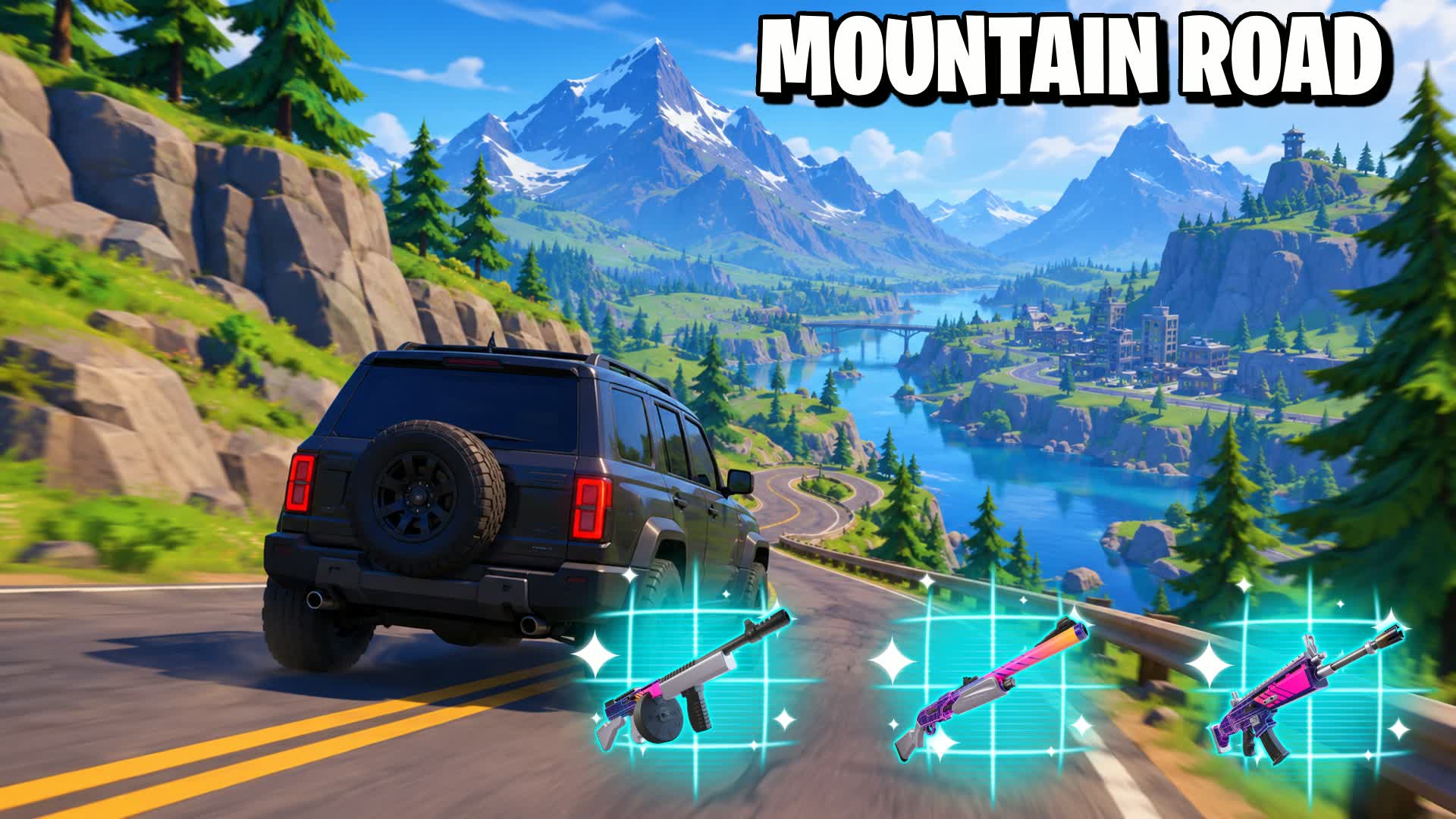 Mountain Road - Drive Game — Fortnite Creative map
