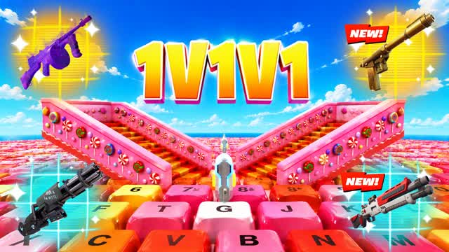 ASMR 1V1V1 ALL GUNS — Fortnite Creative map
