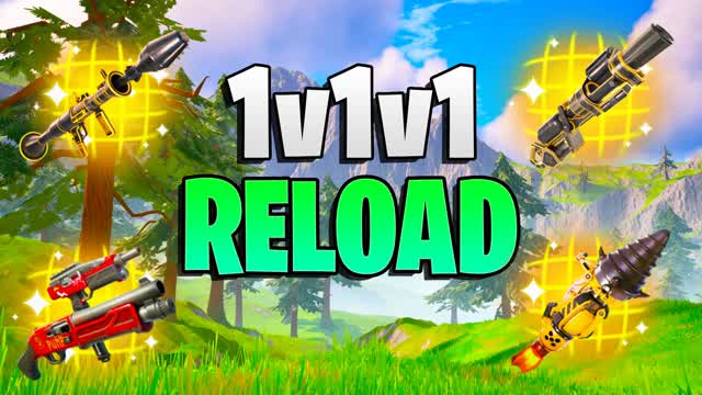 1v1v1 REALISTIC AND RELOAD FREE FOR ALL — Fortnite Creative map cover art