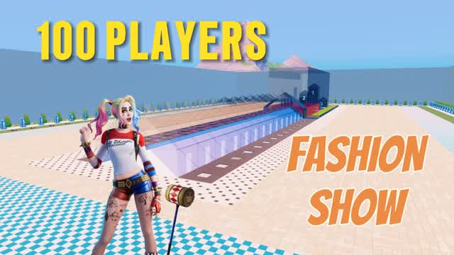 🎭 FASHION SHOW 100 PLAYERS 💯 — Fortnite Creative map cover art