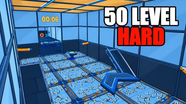 HARD DEATHRUN PARKOUR 50 LEVELS — Fortnite Creative map cover art
