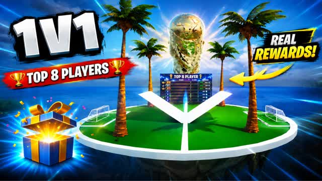 WORLD CUP 1\/1 + REWARDS 🎁🎁 — Fortnite Creative map cover art