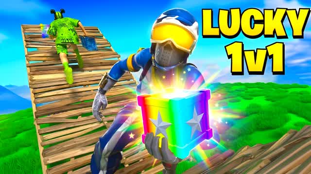 1v1 Lucky Blocks [ Trust Fall ]🍀 — Fortnite Creative map cover art