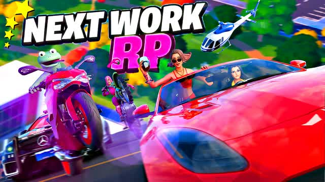 NEXT WORK RP — Fortnite Creative map cover art