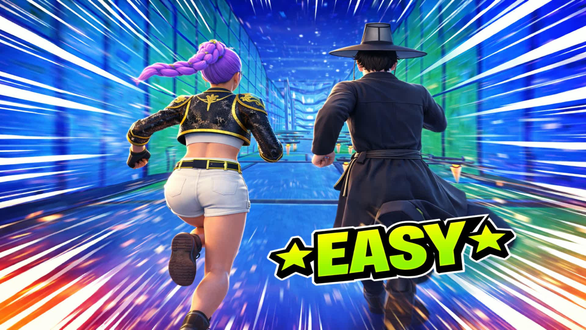 EASY RUN PARKOUR ⚡ — Fortnite Creative map
