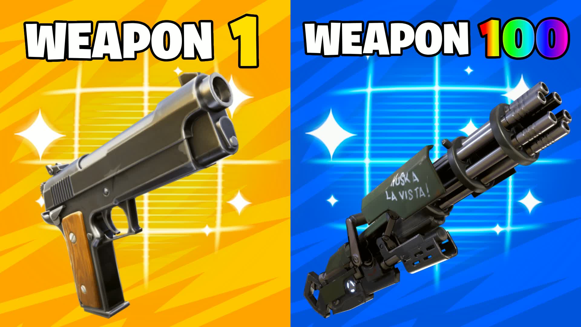 π GUN GAME: GREASY GROVE π₯ ONE SHOT π« β Fortnite Creative map