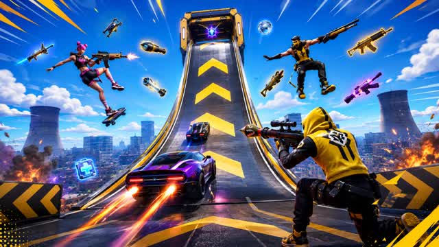 RAMP, CARS, AND WEAPONS — Fortnite Creative map