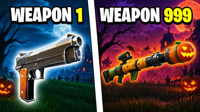 GUN GAME🔫HALLOWEEN ONE SHOT — Fortnite Creative map cover art