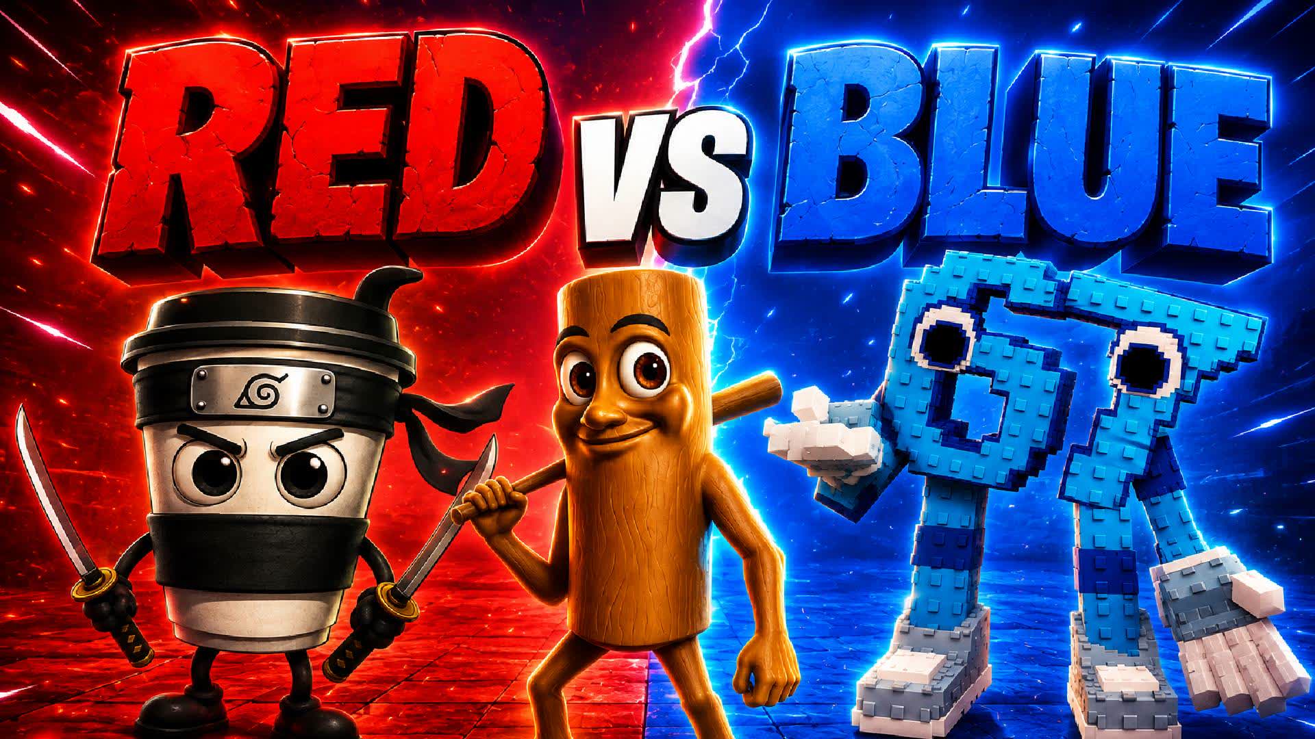 Brainrots Red vs Blue — Fortnite Creative map
