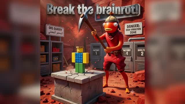 Break The Brainrot — Fortnite Creative map cover art