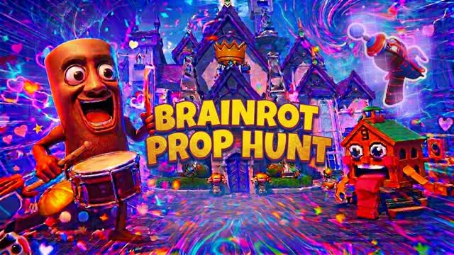 CASTLE BRAINROT PROP HUNT — Fortnite Creative map cover art