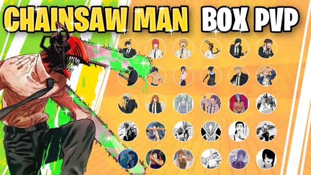 CHAINSAW MAN 📦 BOX FIGHT PVP — Fortnite Creative map cover art
