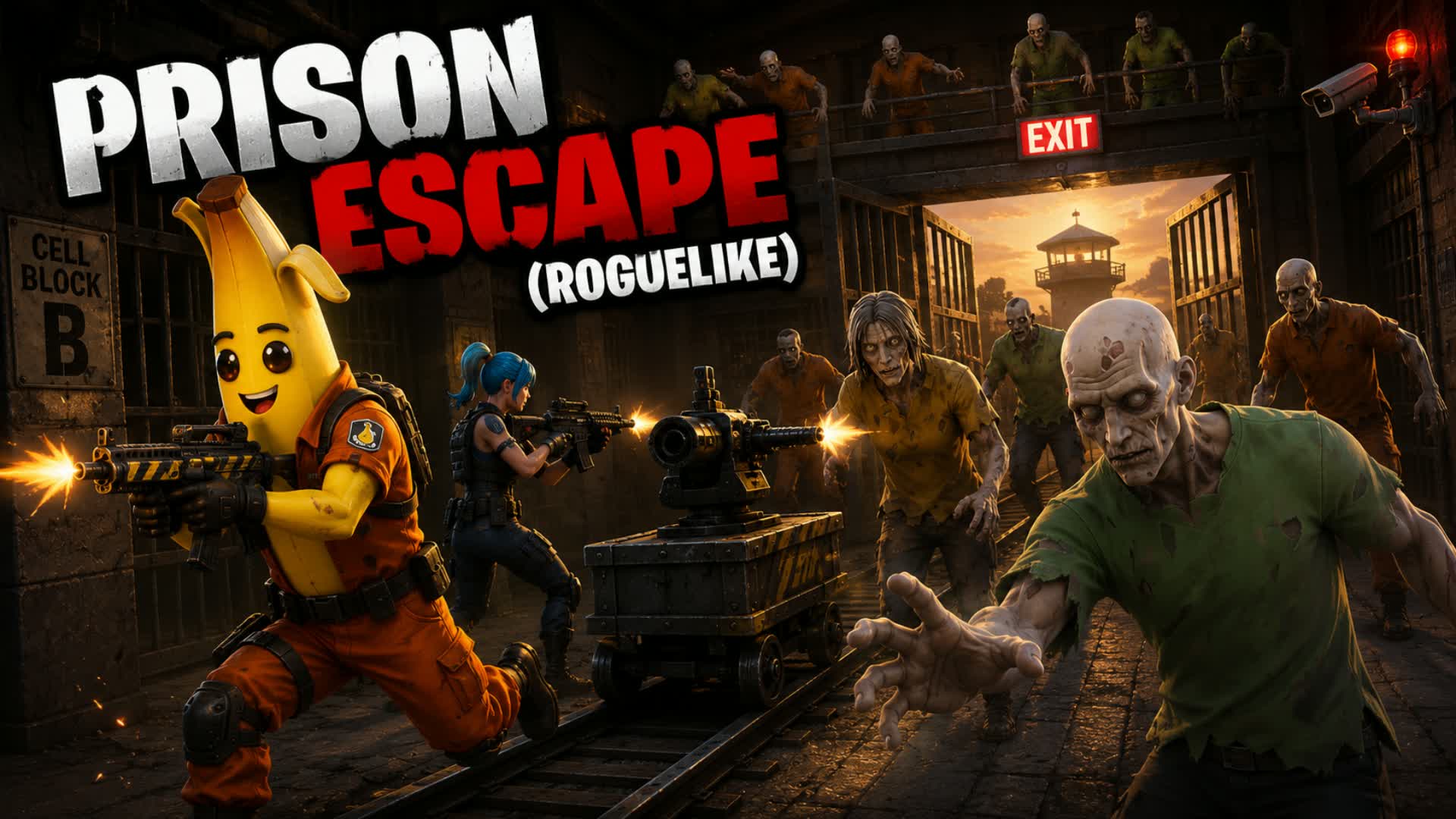 Prison Zombie (Roguelike) — Fortnite Creative map