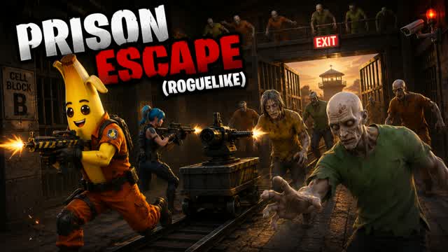 Prison Zombie (Roguelike) — Fortnite Creative map cover art
