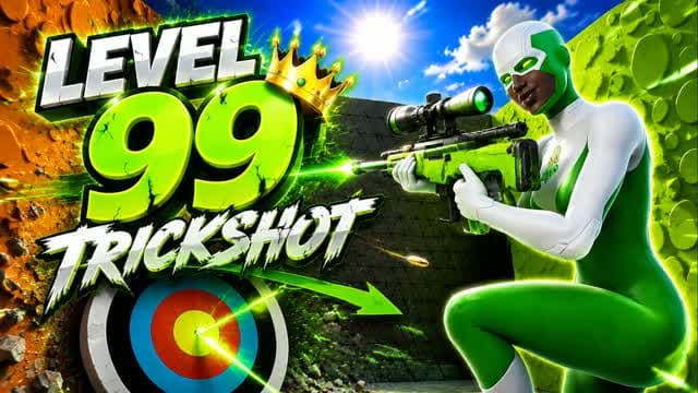 SUPER trickshot 100 LEVEL — Fortnite Creative map