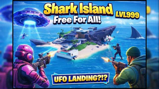 Shark Island - Free For All — Fortnite Creative map cover art