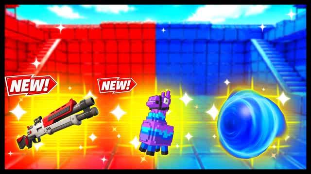 RED VS BLUE SPACE MAP 🔴🔵 — Fortnite Creative map cover art