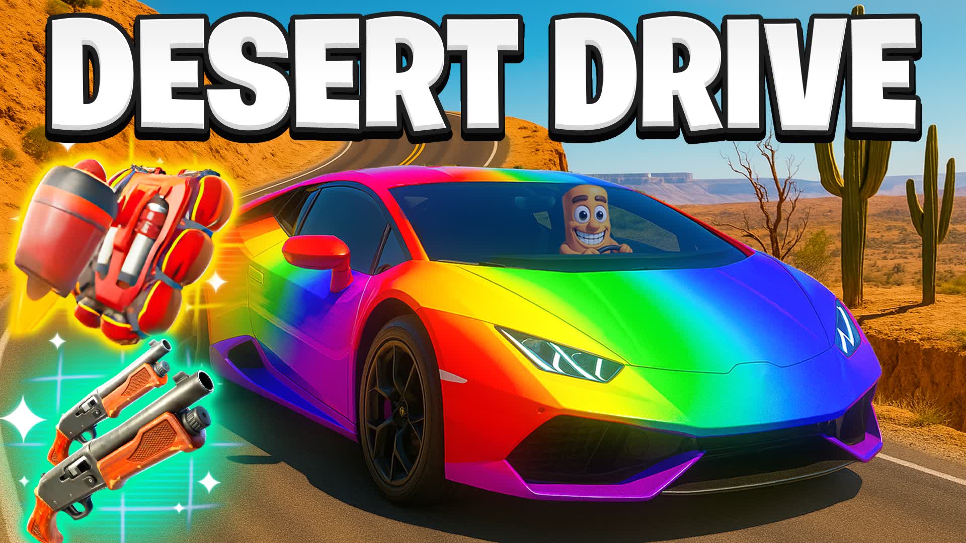 🏜️Desert Drive FFA — Fortnite Creative map