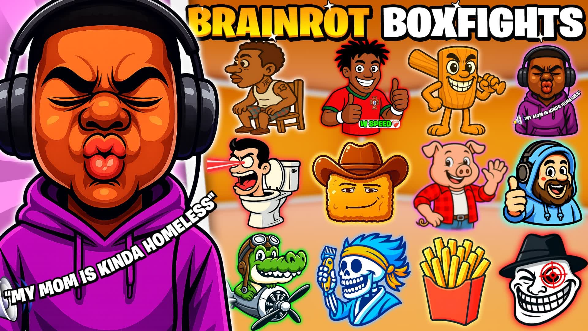 🧠 BRAINROT BOX FIGHTS 📦 (NEW)💥 — Fortnite Creative map