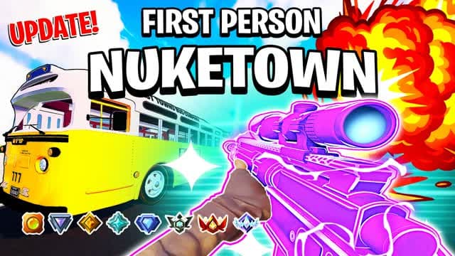 ⭐️ FIRST PERSON GUN GAME - NUKETOWN 🔫 — Fortnite Creative map cover art