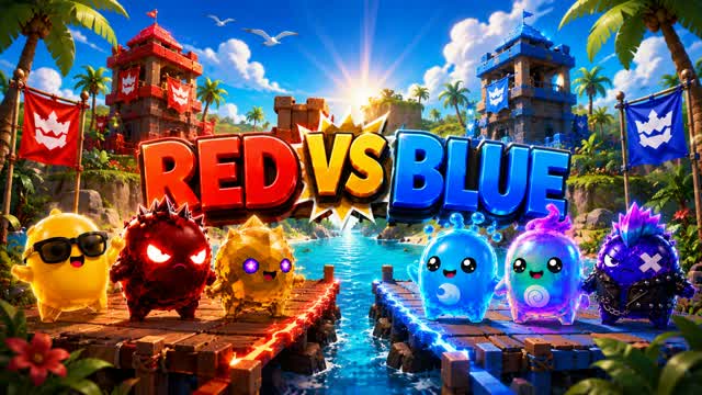 MEGA RED vs BLUE SUPER FUN 🚀 — Fortnite Creative map