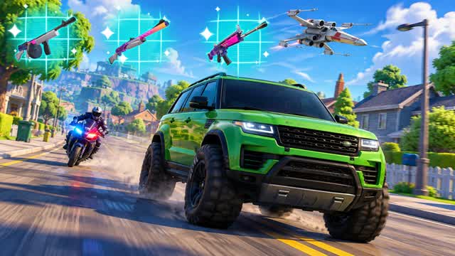 🚗CITY DRIVE - FUN WEAPONS🚗 — Fortnite Creative map