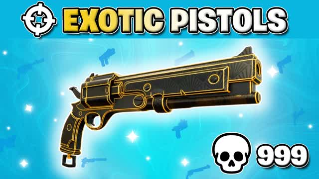 EXOTIC PISTOL 🔫  ONE SHOT 🎯 — Fortnite Creative map cover art